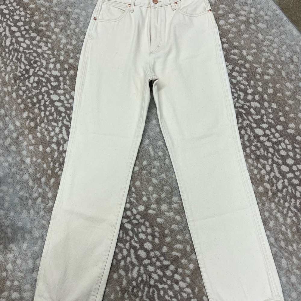 Wrangler White Straight-Leg Jeans